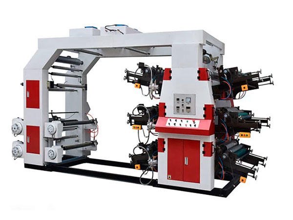 Machine d'impression flexo à vitesse moyenne six couleurs